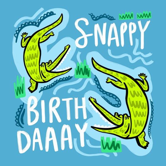 Alligators Snappy Birthday Card