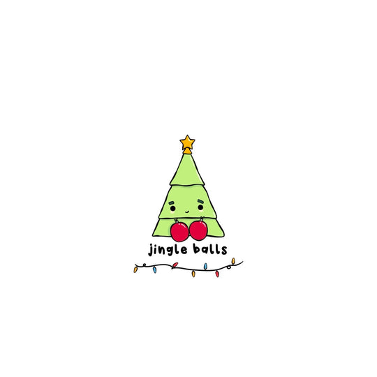 Jingle Balls Christmas Tree And Baubles Christmas Card