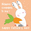 Happy Father's Day Orange Rabbit Card