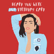 heard you were due birthday card - 1