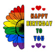 Happy Birthday To You Rainbow Flower
