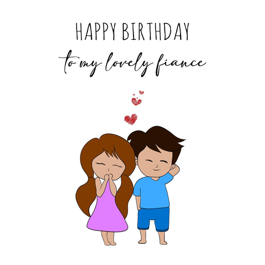 Happy Birthday Lovely Fiance Cute Couple