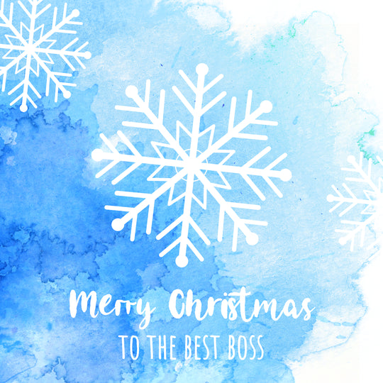 Merry Christmas Best Boss Big Snowflake