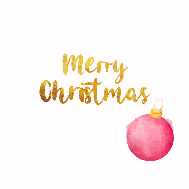 Merry Christmas Pink Bauble