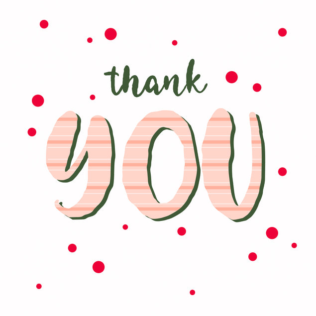 Christmas Thank You Red Dots