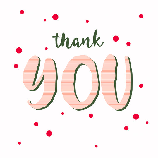 Christmas Thank You Red Dots