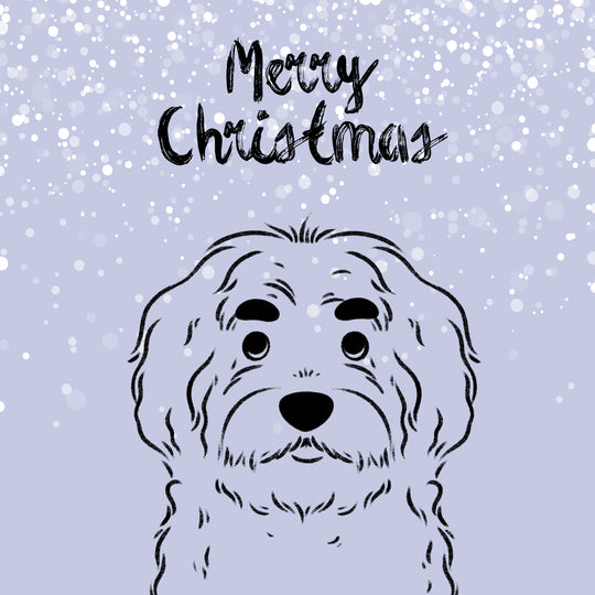 Merry Christmas English Shepherd With Cute Brows