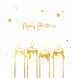 Merry Christmas Golden Candles And Stars