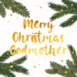 Merry Christmas Godmother Golden Letters Card Season_Christmas Seo_For Godmother