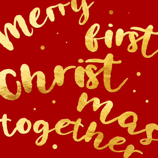 Merry First Christmas Together Minimalist Card