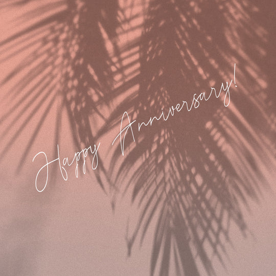 Happy Anniversary Palm Tree Shadow
