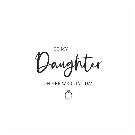 Daughter Wedding Day Card