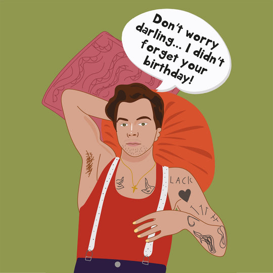 Harry Styles Don't Worry Darling Happy Birthday Card