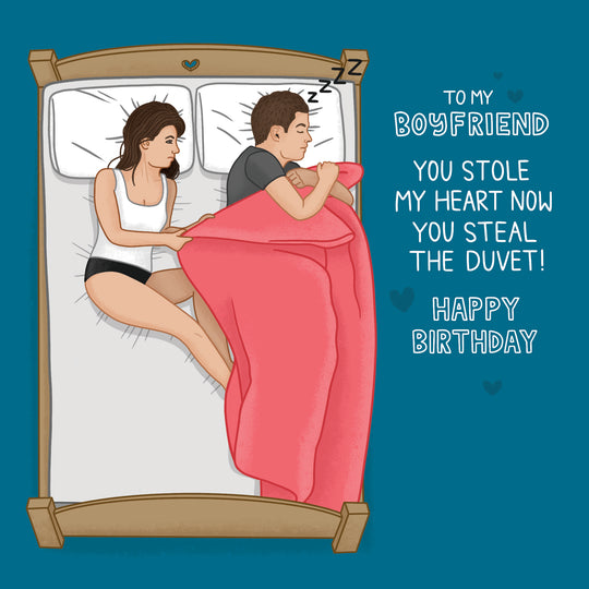 Happy Birthday Boyfriend You Stole My Heart Card
