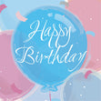 Happy Birthday Blue Balloon Card