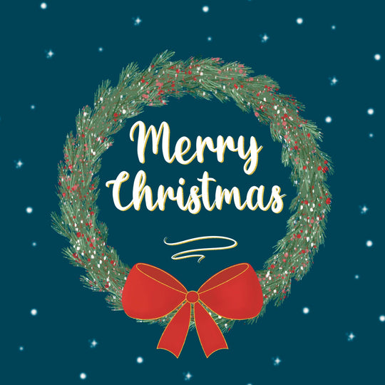 Merry Christmas Wreath Card