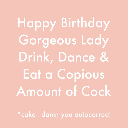 Eat A Copious Amount of Cock* Card