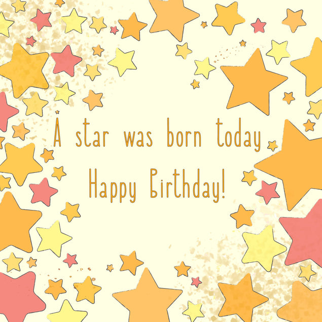 A Star Was Born Today Card