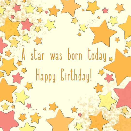 A Star Was Born Today Card