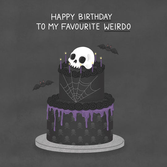 Favourite Weirdo Birthday Card