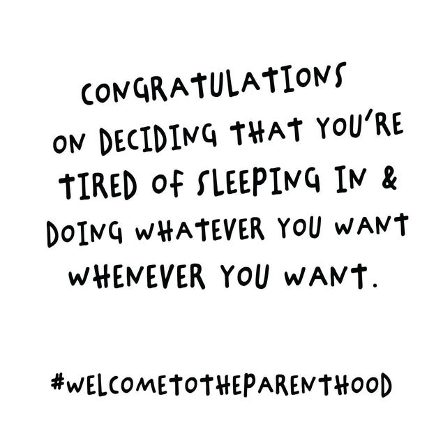 Tired of Sleeping In Card