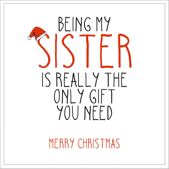 Being My Sister Christmas Card