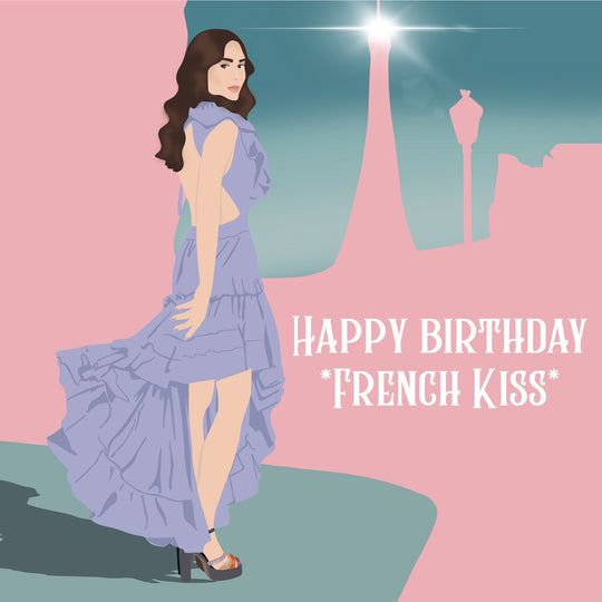 Happy Birthday *French Kiss* Emily In Paris Card