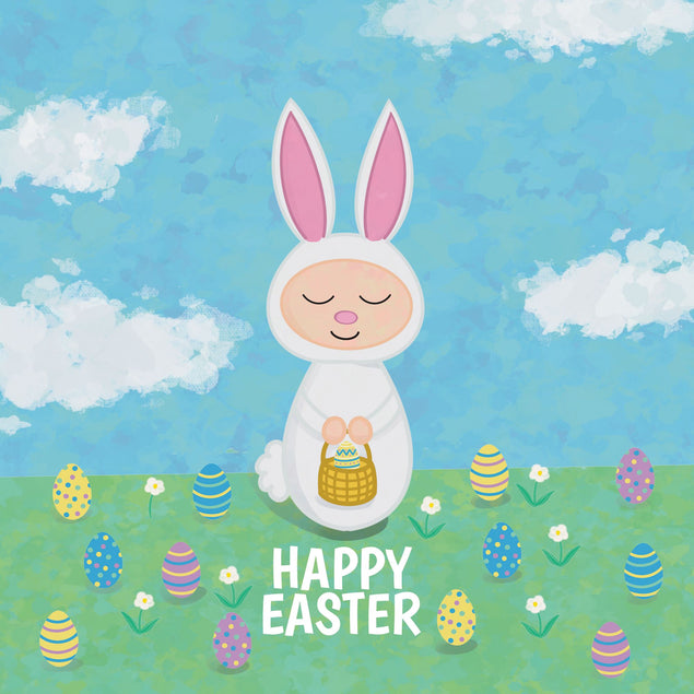Rabbit Kid Easter Card