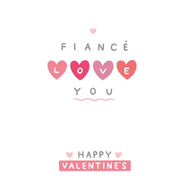 Fiance Love You Little Hearts Valentine's Day Card Season_Valentine's Day Seo_For Fiance
