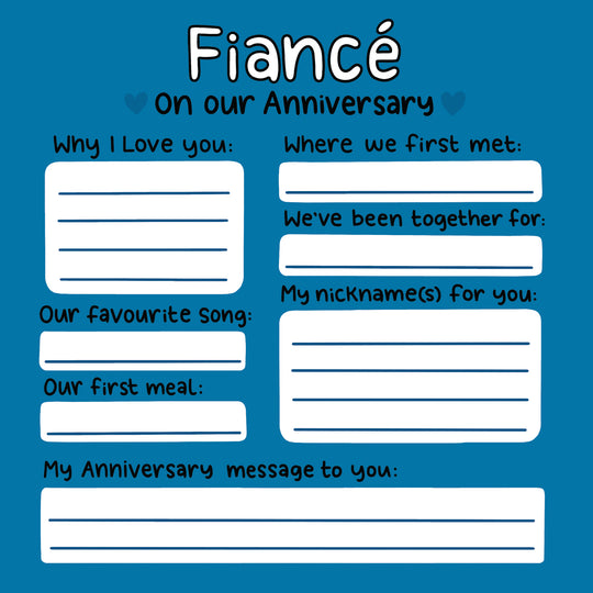 Happy Anniversary Fiance Love Form Card