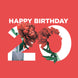 Simple Floral Happy 20th Birthday