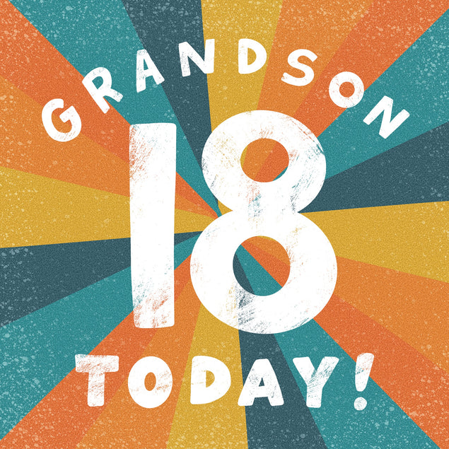 Personalised 18th Birthday Cards for Grandson - 1