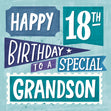 Personalised 18th Birthday Cards for Grandson - 1