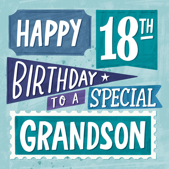 Special Grandson 18th Birthday Card