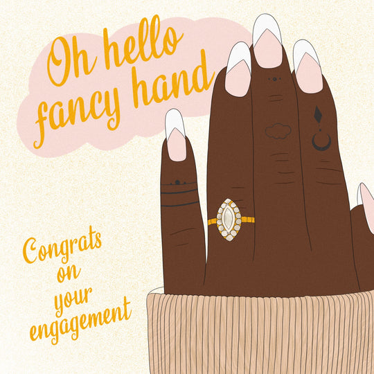 Fancy Hand Engagement Card