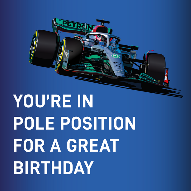 Formula 1 George Russell Birthday Greeting Card - 1