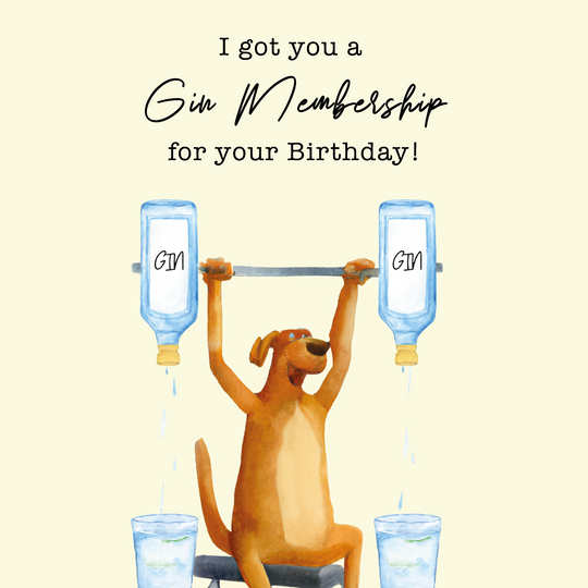 Gin Membership Birthday Card