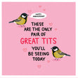 Happy Anniversary Pair Of Great Tits Card Occasion_Anniversary Occasion_Wedding Anniversary Style_Rude