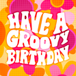 Groovy Retro Birthday Card - 1