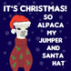 Alpaca My Santa Hat Christmas Card