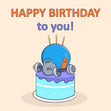 Gym Cake Happy Birthday Card Seo_Gym