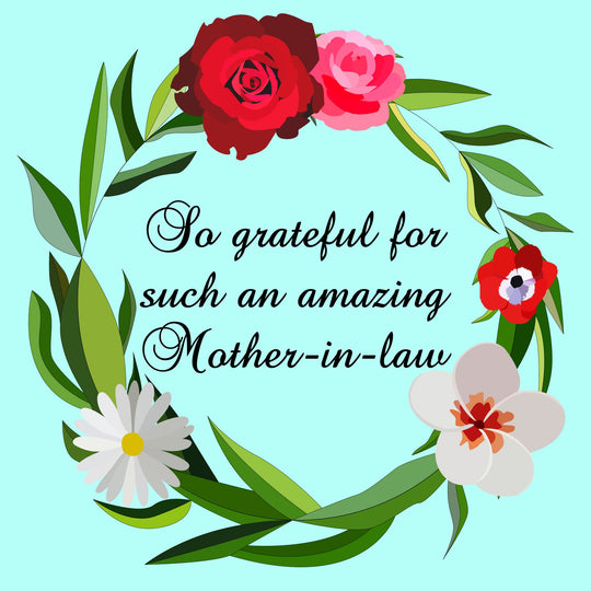 So Grateful For Such An Amazing Mother-In-Law Card