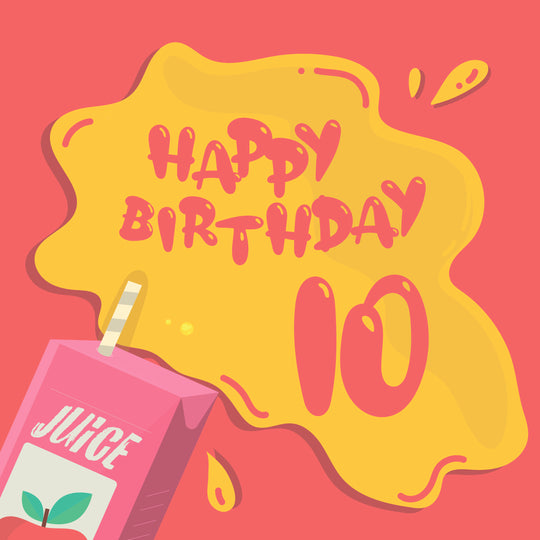 Open Juice Happy 10th Birthday