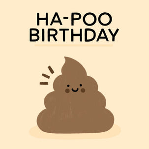 Funny Poo Emoji Birthday Card - 1