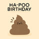 Funny Poo Emoji Birthday Card