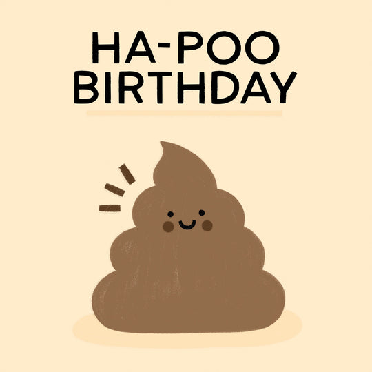 Funny Poo Emoji Birthday Card