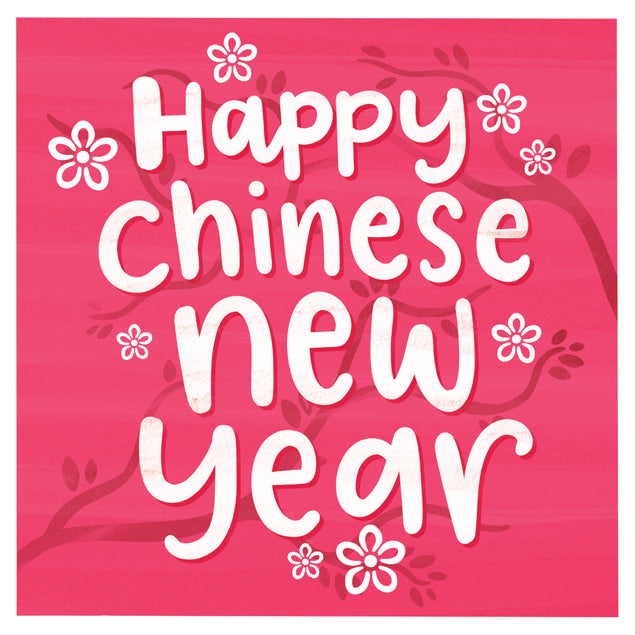 Happy Chinese New Year Pink Theme Card Seo_Chinese New Year