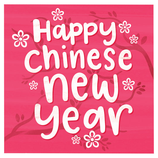 Happy Chinese New Year Pink Theme Card