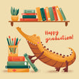 Cute Crocodile Happy Graduation