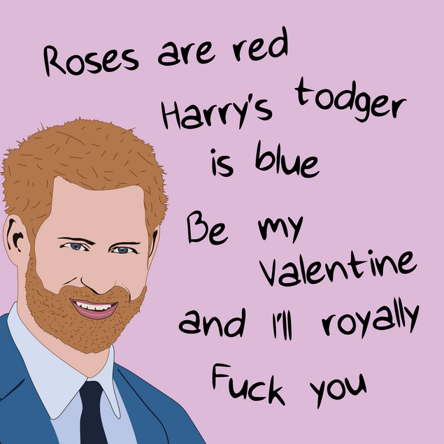 Prince Harry Valentines card - 1
